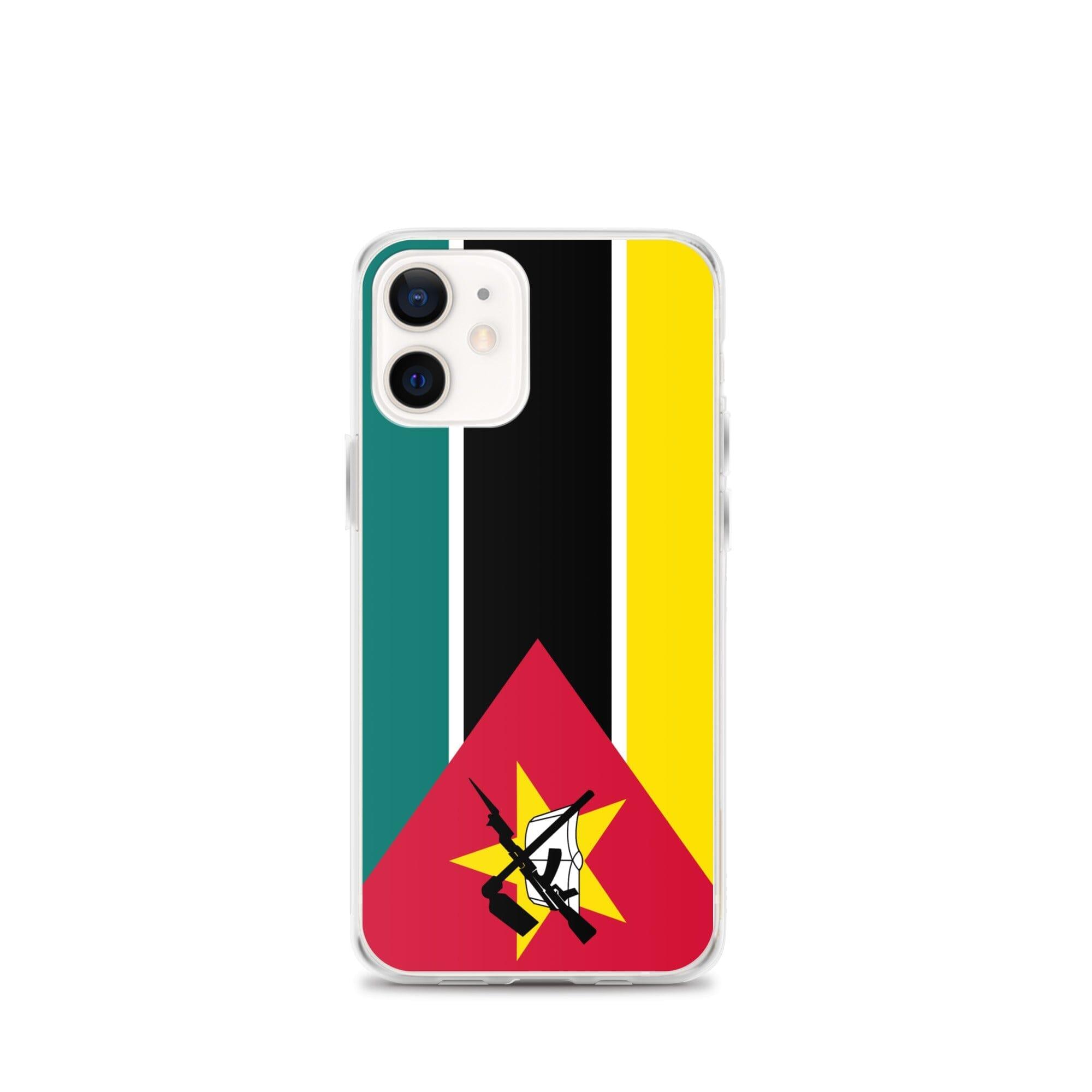 Coque de téléphone avec le drapeau du Mozambique, en plastique transparent et TPU, pour iPhone 6 à 14 Pro Max.