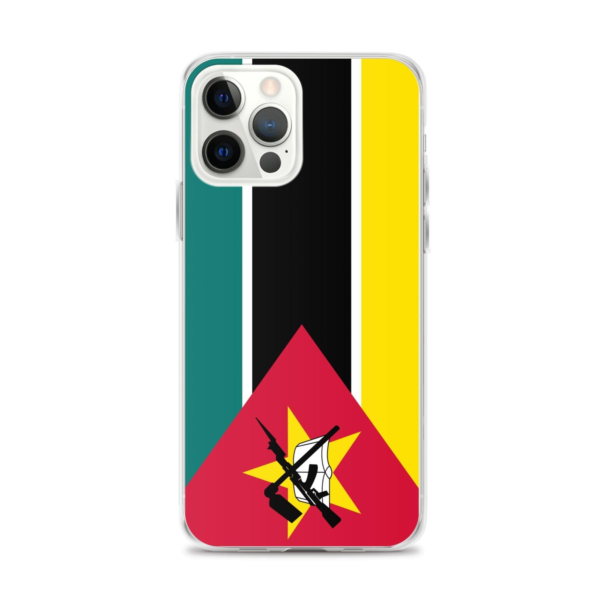 Coque de téléphone avec le drapeau du Mozambique, en plastique transparent et TPU, pour iPhone 6 à 14 Pro Max.