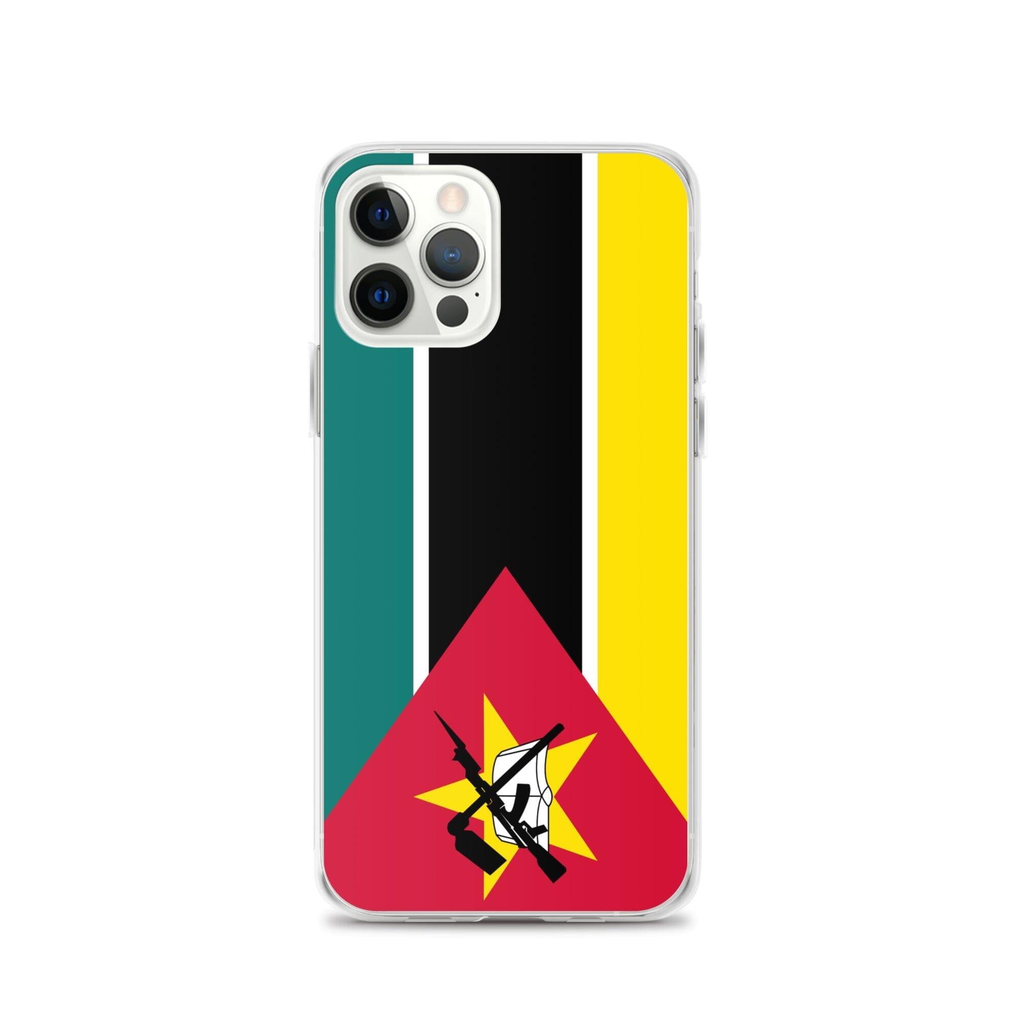 Coque de téléphone avec le drapeau du Mozambique, en plastique transparent et TPU, pour iPhone 6 à 14 Pro Max.