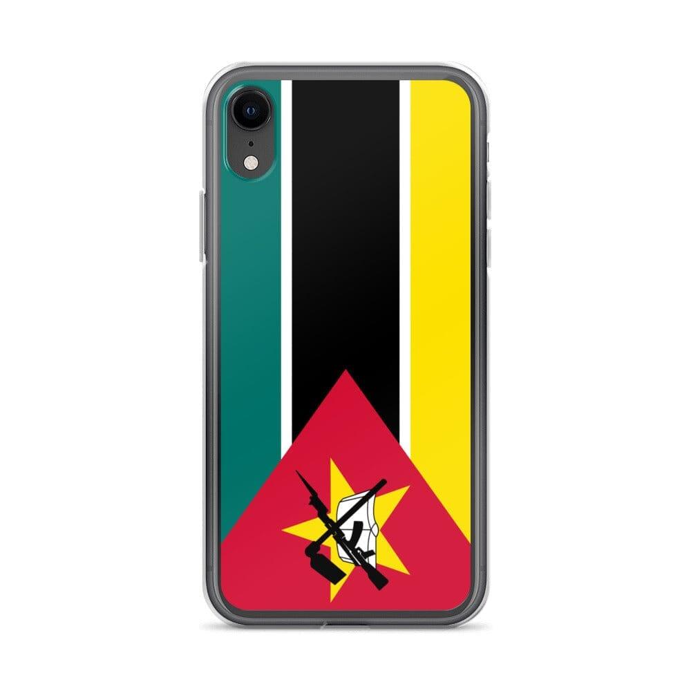 Coque de téléphone avec le drapeau du Mozambique, en plastique transparent et TPU, pour iPhone 6 à 14 Pro Max.