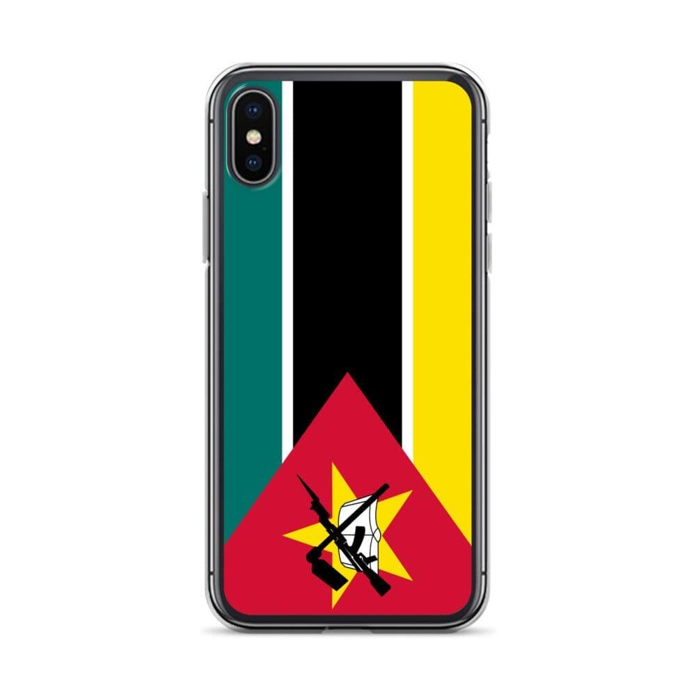 Coque de téléphone avec le drapeau du Mozambique, en plastique transparent et TPU, pour iPhone 6 à 14 Pro Max.