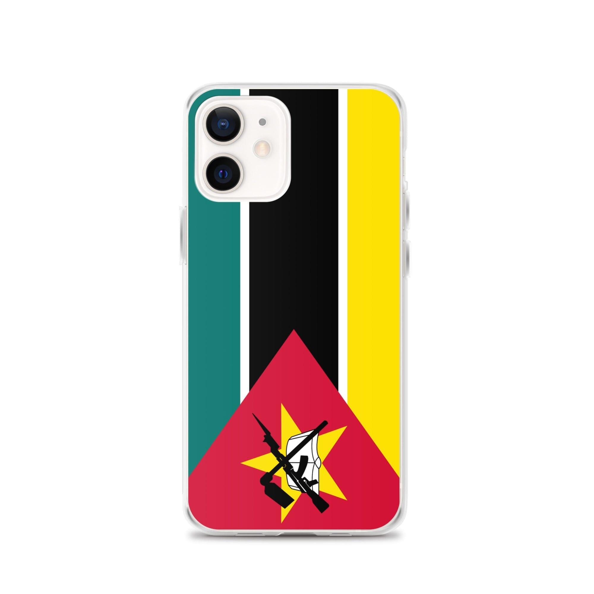 Coque de téléphone avec le drapeau du Mozambique, en plastique transparent et TPU, pour iPhone 6 à 14 Pro Max.