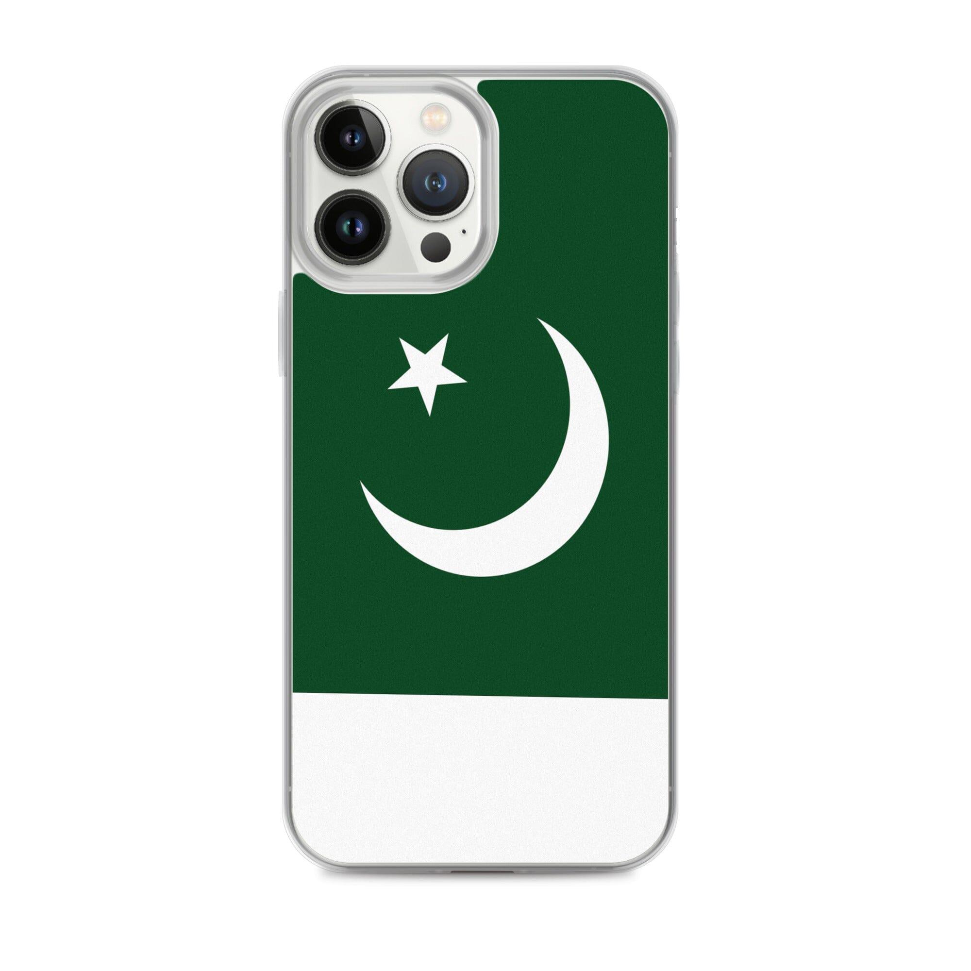 Coque de téléphone en plastique transparent avec le drapeau du Pakistan, adaptée pour les modèles d'iPhone de 6 à 14 Pro Max.