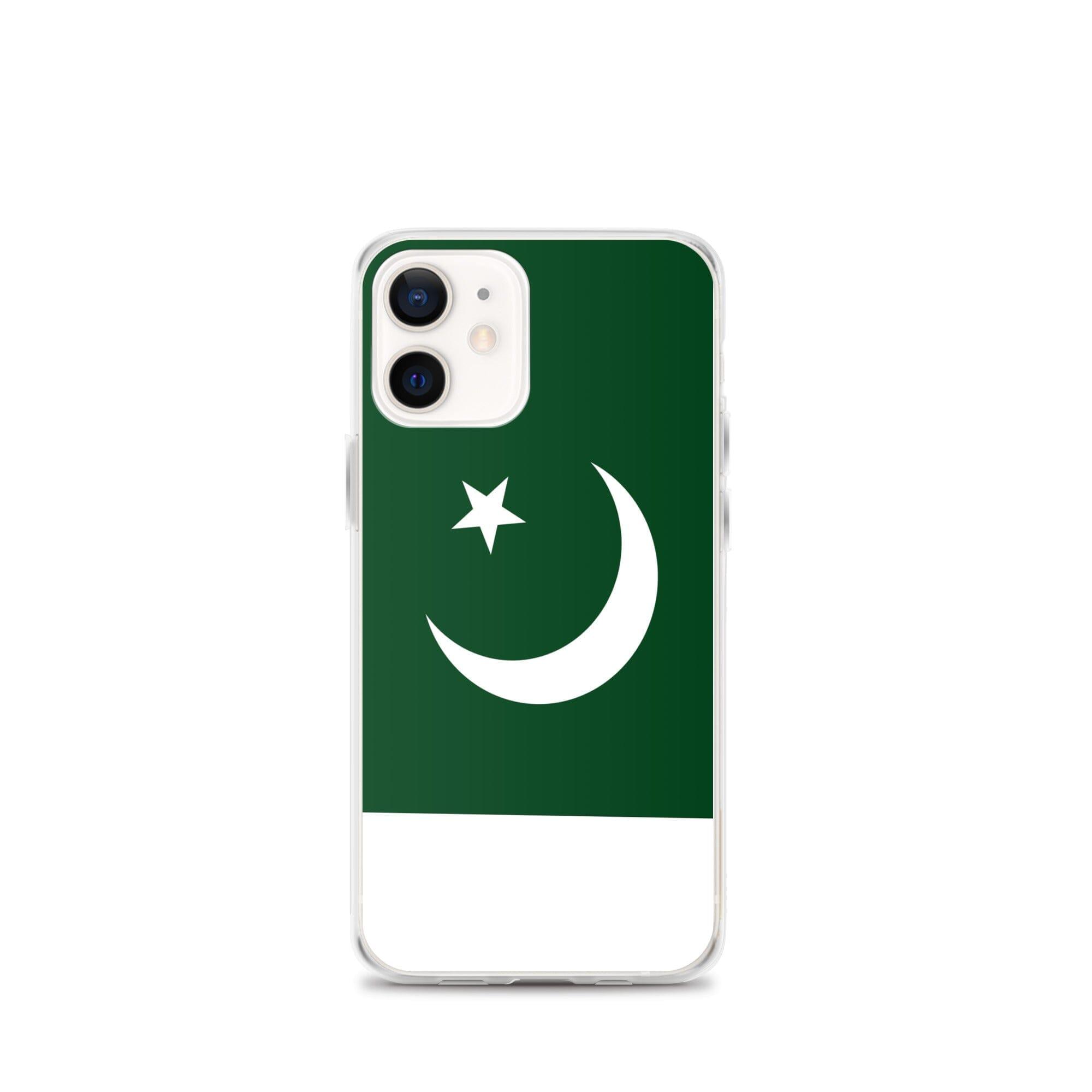 Coque de téléphone en plastique transparent avec le drapeau du Pakistan, adaptée pour les modèles d'iPhone de 6 à 14 Pro Max.