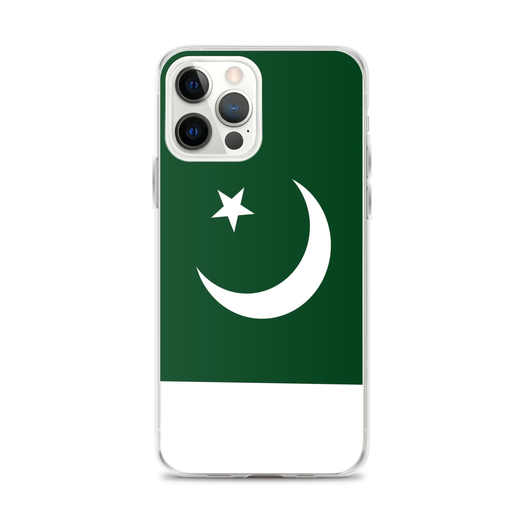 Coque de téléphone en plastique transparent avec le drapeau du Pakistan, adaptée pour les modèles d'iPhone de 6 à 14 Pro Max.