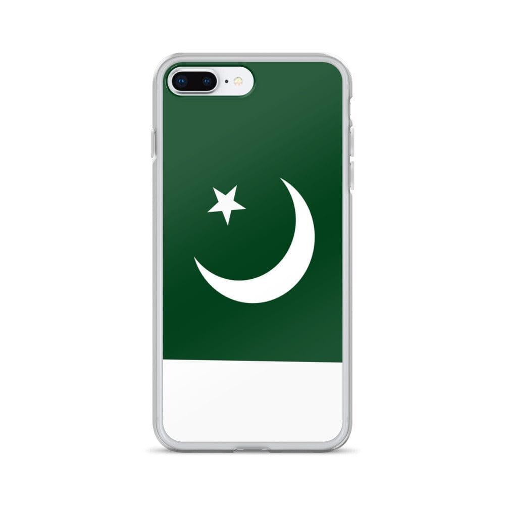 Coque de téléphone en plastique transparent avec le drapeau du Pakistan, adaptée pour les modèles d'iPhone de 6 à 14 Pro Max.