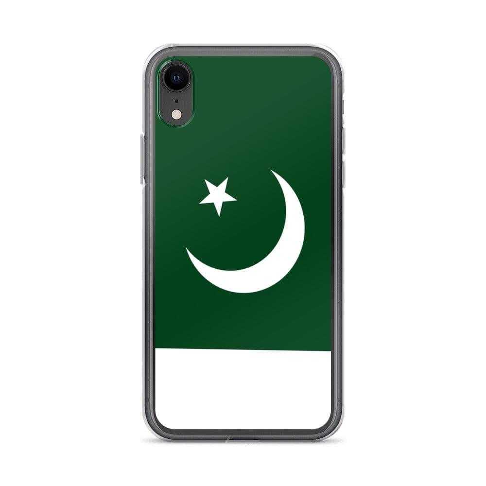 Coque de téléphone en plastique transparent avec le drapeau du Pakistan, adaptée pour les modèles d'iPhone de 6 à 14 Pro Max.