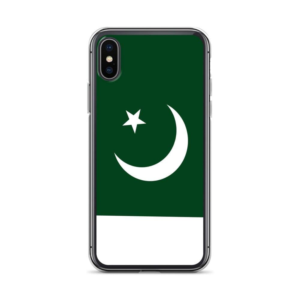 Coque de téléphone en plastique transparent avec le drapeau du Pakistan, adaptée pour les modèles d'iPhone de 6 à 14 Pro Max.