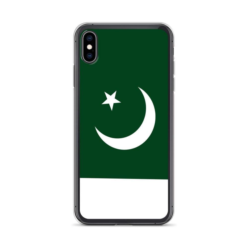 Coque de téléphone en plastique transparent avec le drapeau du Pakistan, adaptée pour les modèles d'iPhone de 6 à 14 Pro Max.