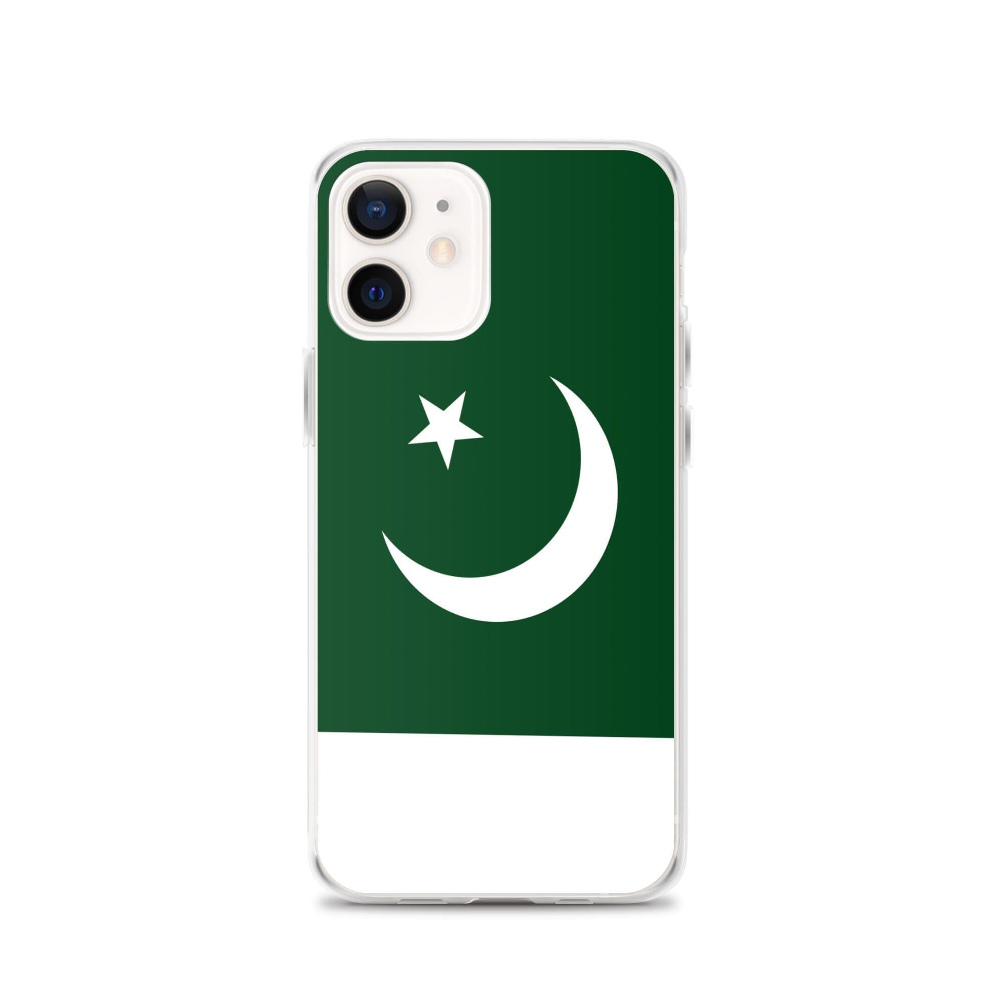 Coque de téléphone en plastique transparent avec le drapeau du Pakistan, adaptée pour les modèles d'iPhone de 6 à 14 Pro Max.