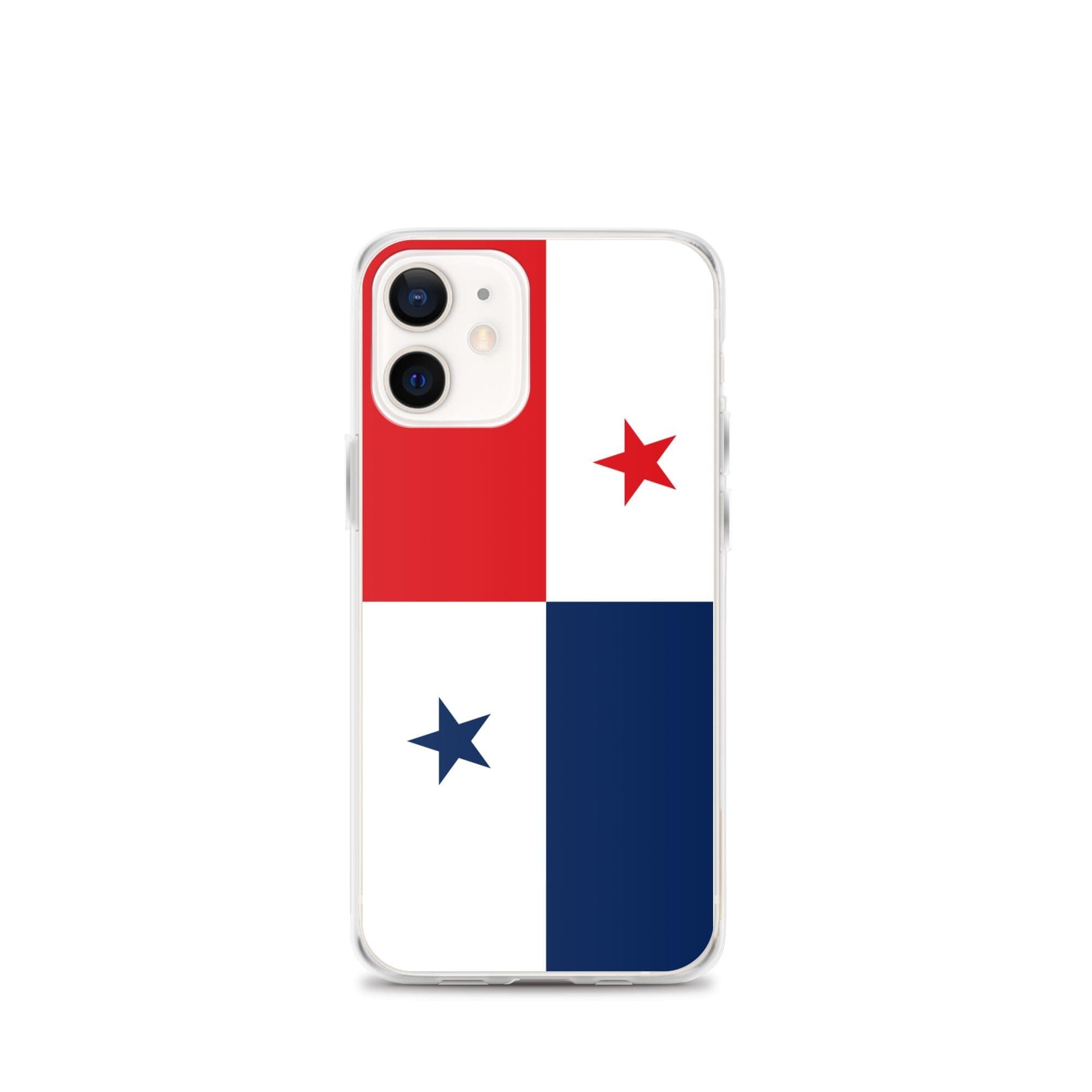 Coque de téléphone avec le drapeau du Panama, en plastique transparent et TPU, pour iPhone.