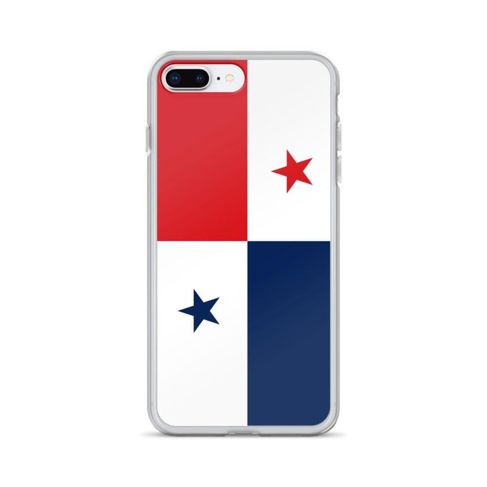 Coque de téléphone avec le drapeau du Panama, en plastique transparent et TPU, pour iPhone.