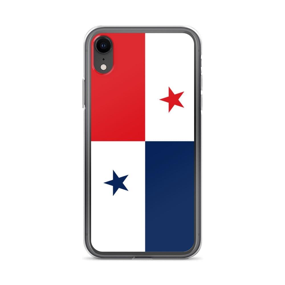 Coque de téléphone avec le drapeau du Panama, en plastique transparent et TPU, pour iPhone.