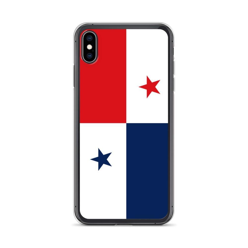 Coque de téléphone avec le drapeau du Panama, en plastique transparent et TPU, pour iPhone.