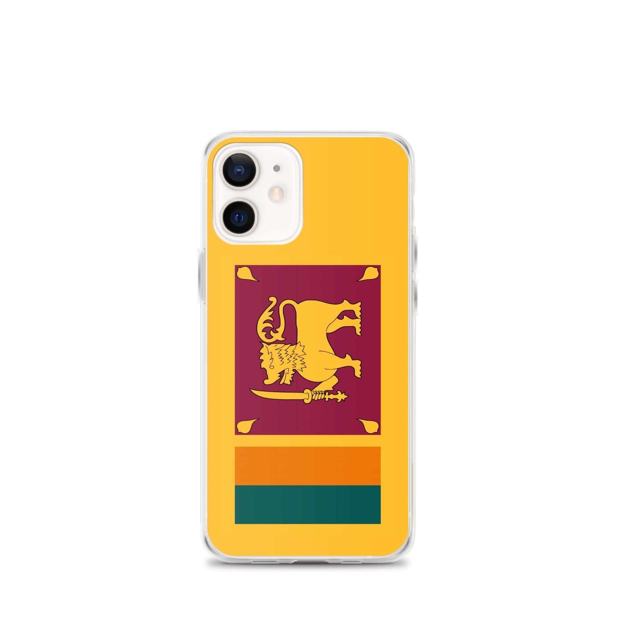 Coque de téléphone transparente avec le drapeau du Sri Lanka, offrant une protection pour iPhone.