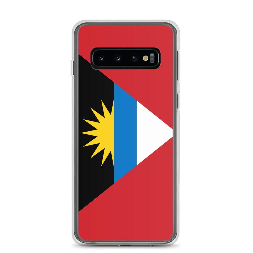 Coque de téléphone avec le drapeau d'Antigua-et-Barbuda, en TPU, offrant une protection élégante et durable.