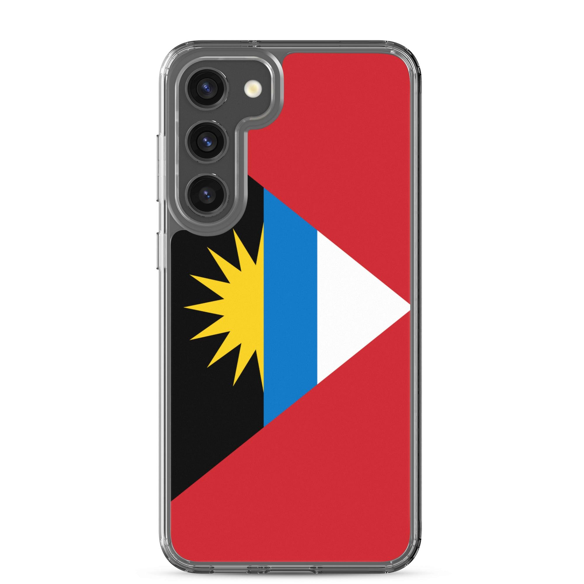 Coque de téléphone avec le drapeau d'Antigua-et-Barbuda, en TPU, offrant une protection élégante et durable.