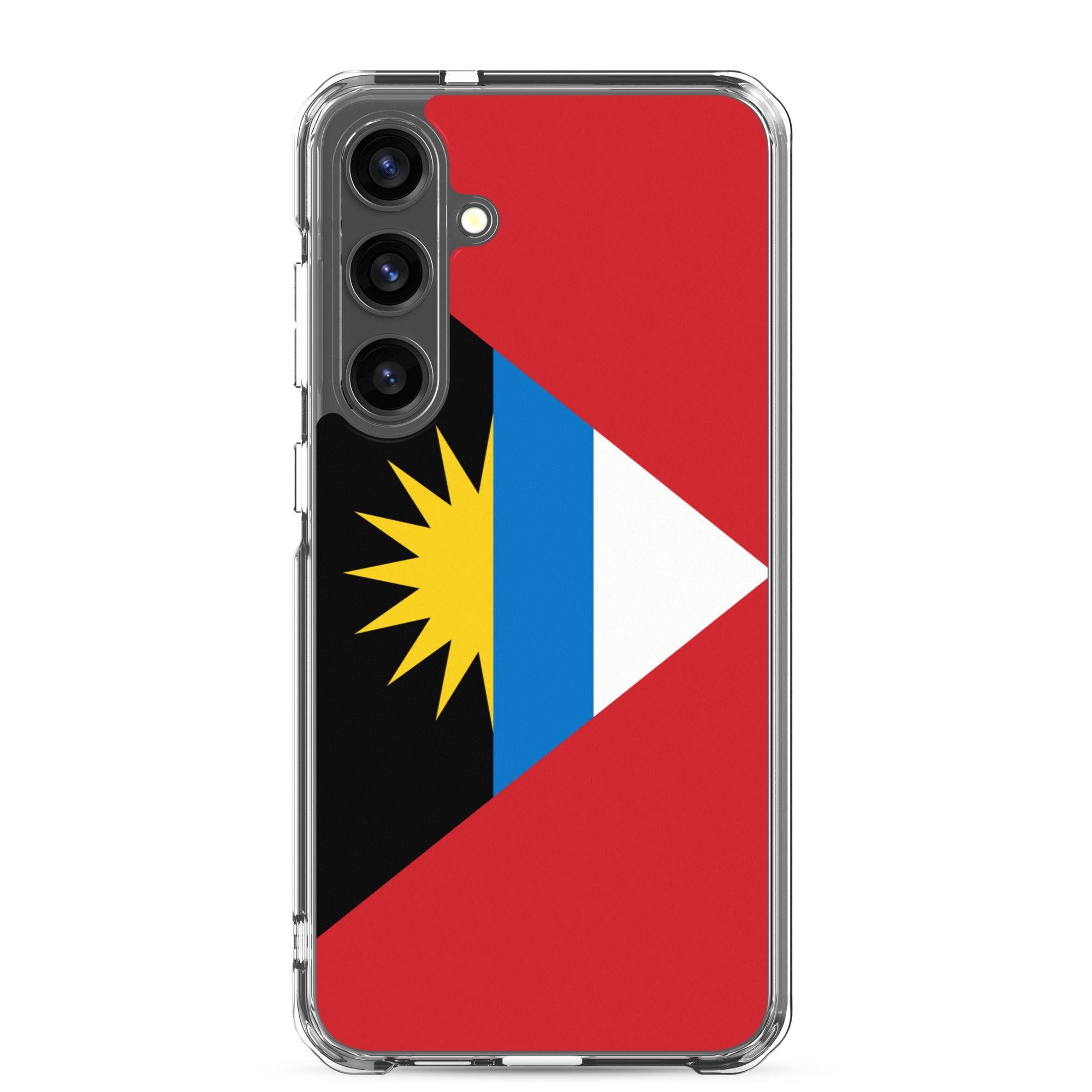 Coque de téléphone avec le drapeau d'Antigua-et-Barbuda, en TPU, offrant une protection élégante et durable.