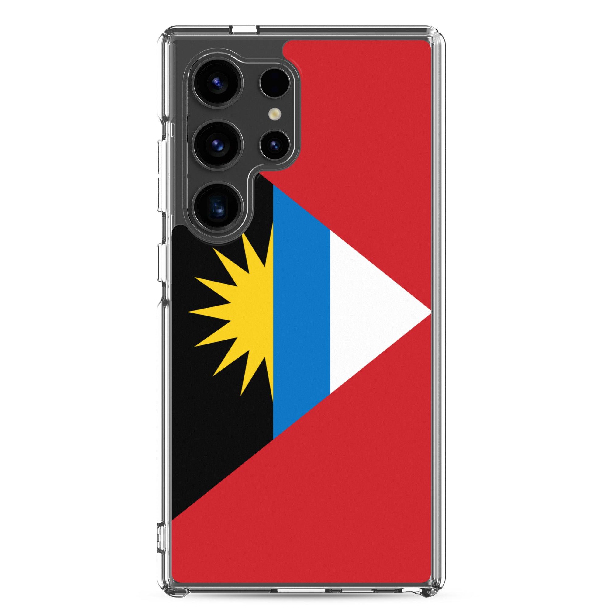 Coque de téléphone avec le drapeau d'Antigua-et-Barbuda, en TPU, offrant une protection élégante et durable.