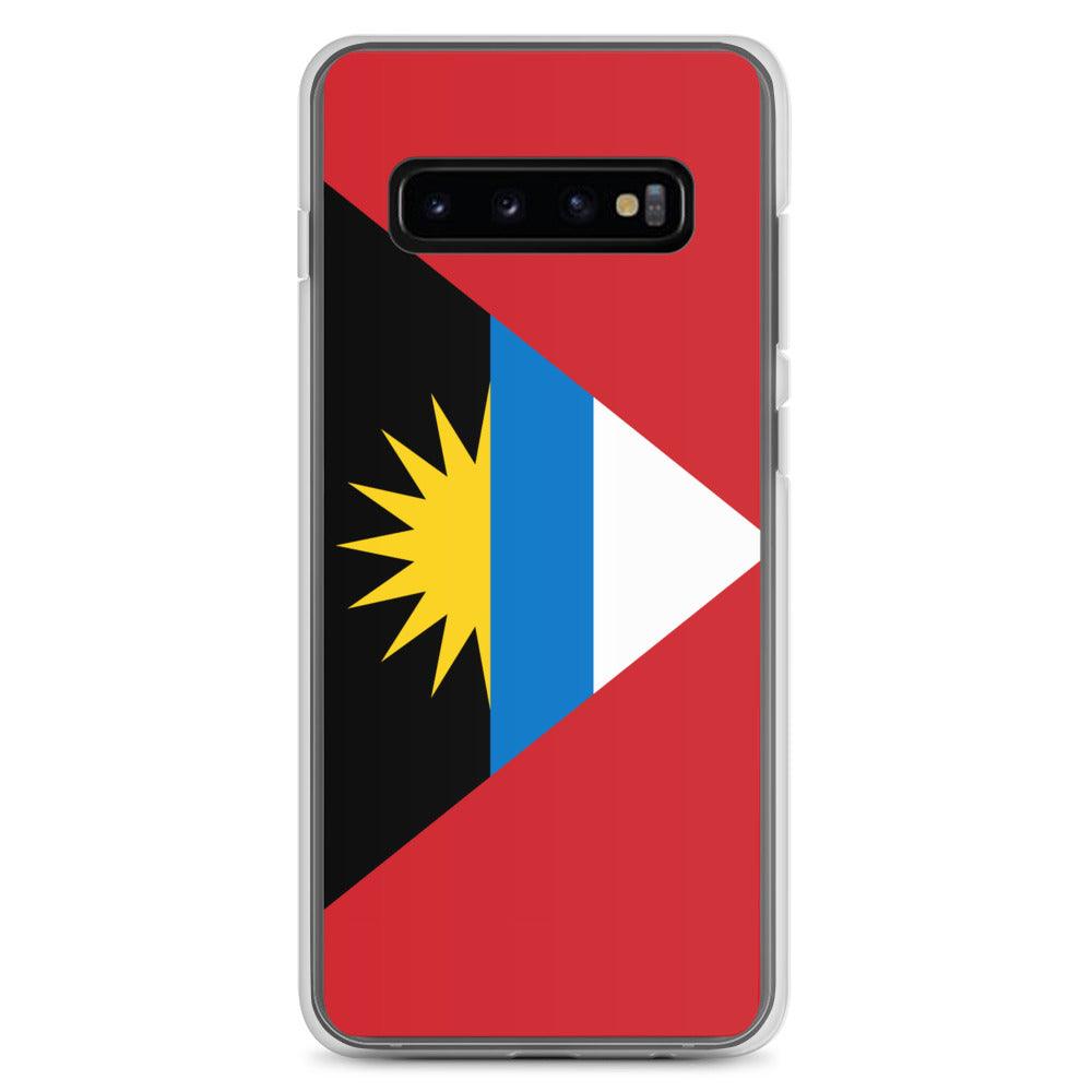 Coque de téléphone avec le drapeau d'Antigua-et-Barbuda, en TPU, offrant une protection élégante et durable.