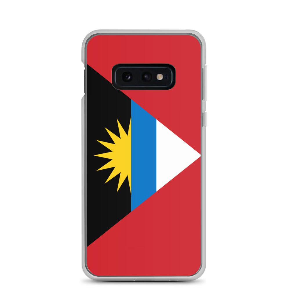 Coque de téléphone avec le drapeau d'Antigua-et-Barbuda, en TPU, offrant une protection élégante et durable.