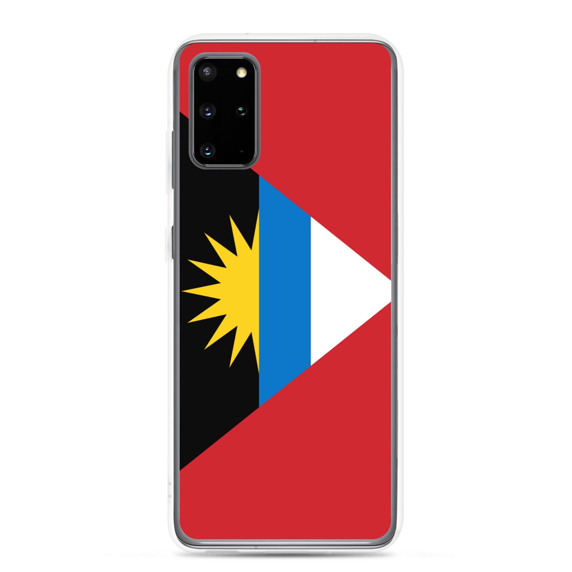 Coque de téléphone avec le drapeau d'Antigua-et-Barbuda, en TPU, offrant une protection élégante et durable.