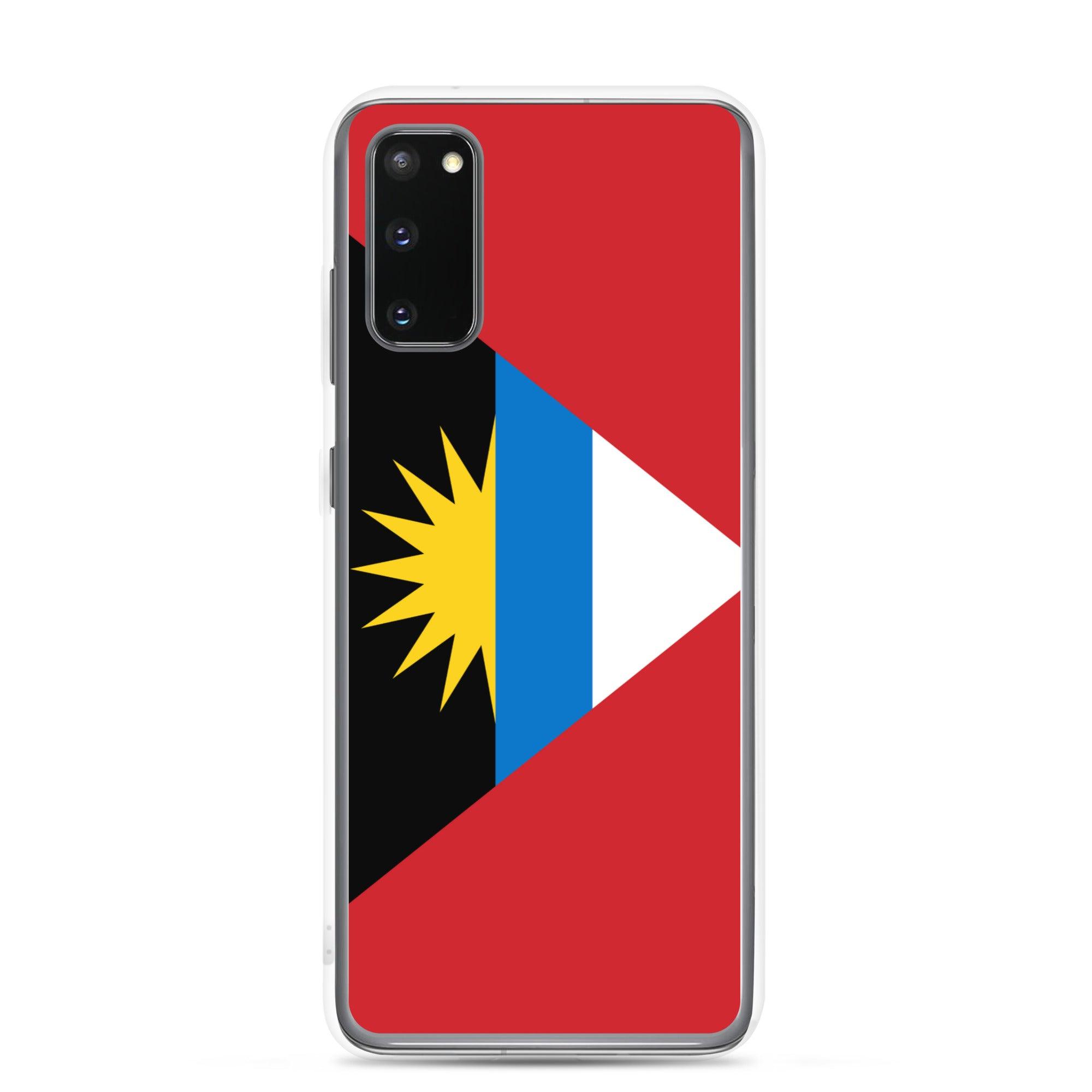 Coque de téléphone avec le drapeau d'Antigua-et-Barbuda, en TPU, offrant une protection élégante et durable.