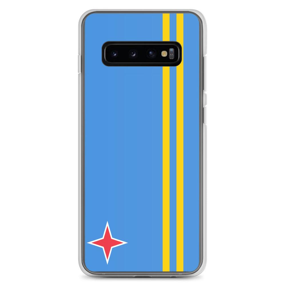 Coque de téléphone avec le drapeau d'Aruba, en TPU, offrant une protection élégante et durable.