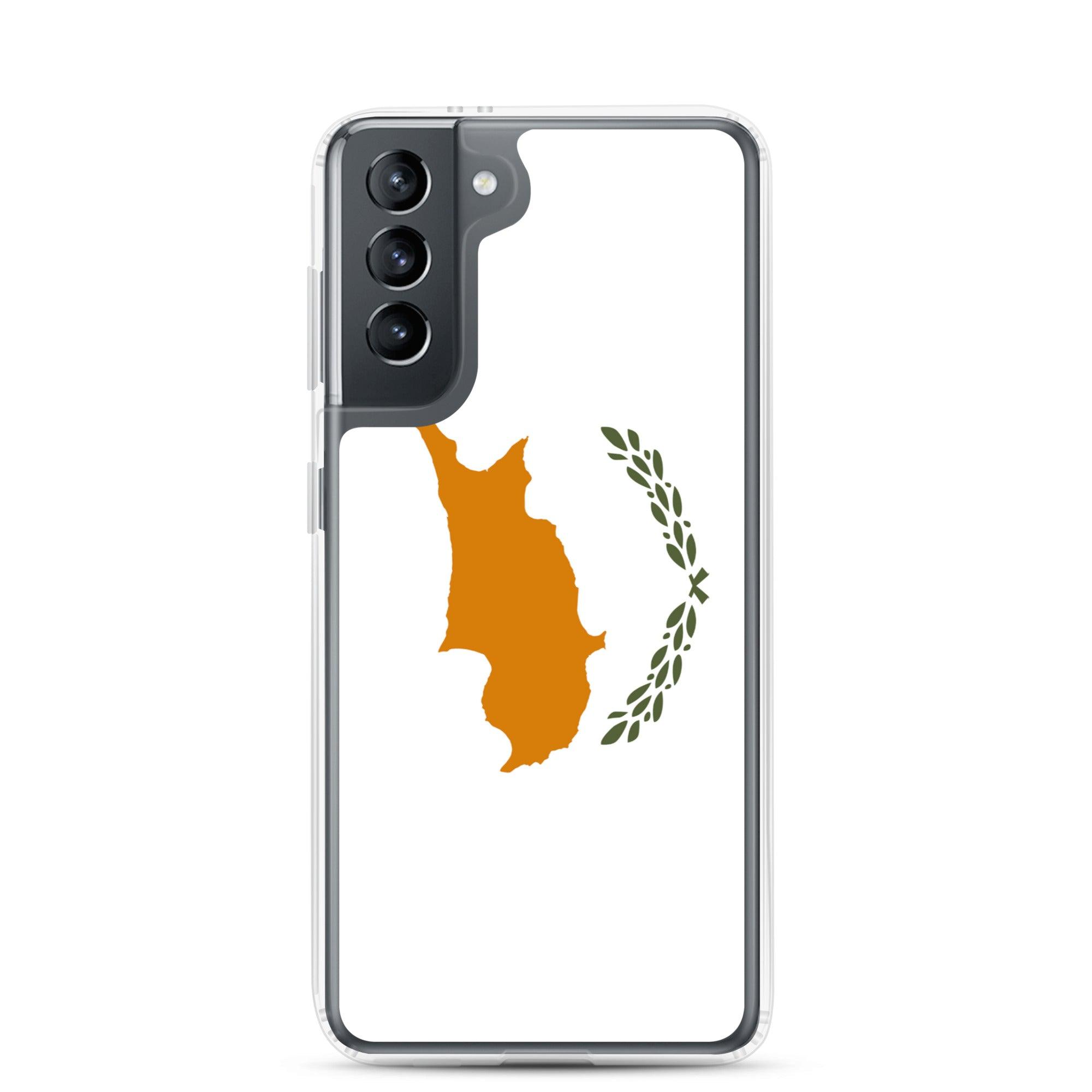 Coque de téléphone avec le drapeau de Chypre, en TPU, offrant une protection élégante et durable.