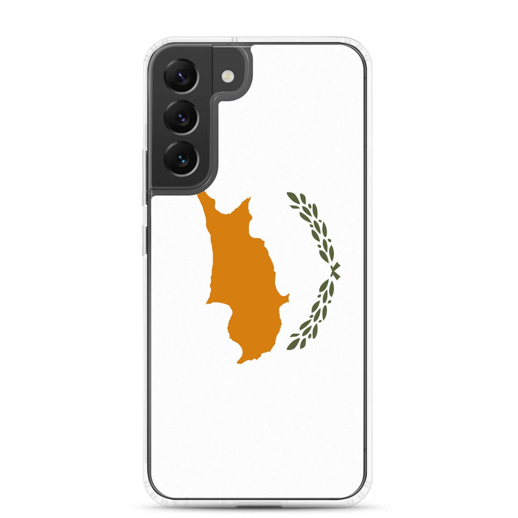 Coque de téléphone avec le drapeau de Chypre, en TPU, offrant une protection élégante et durable.