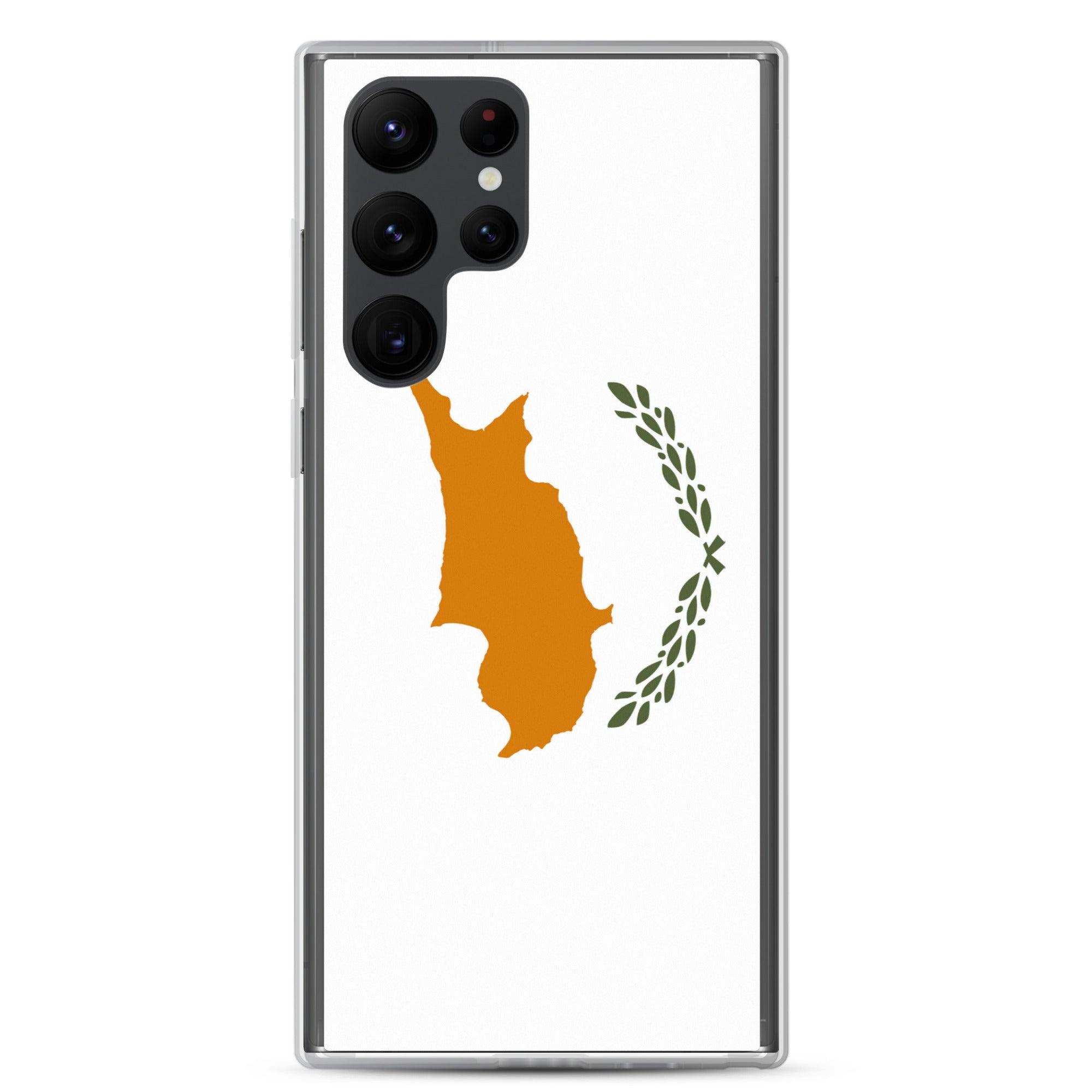 Coque de téléphone avec le drapeau de Chypre, en TPU, offrant une protection élégante et durable.