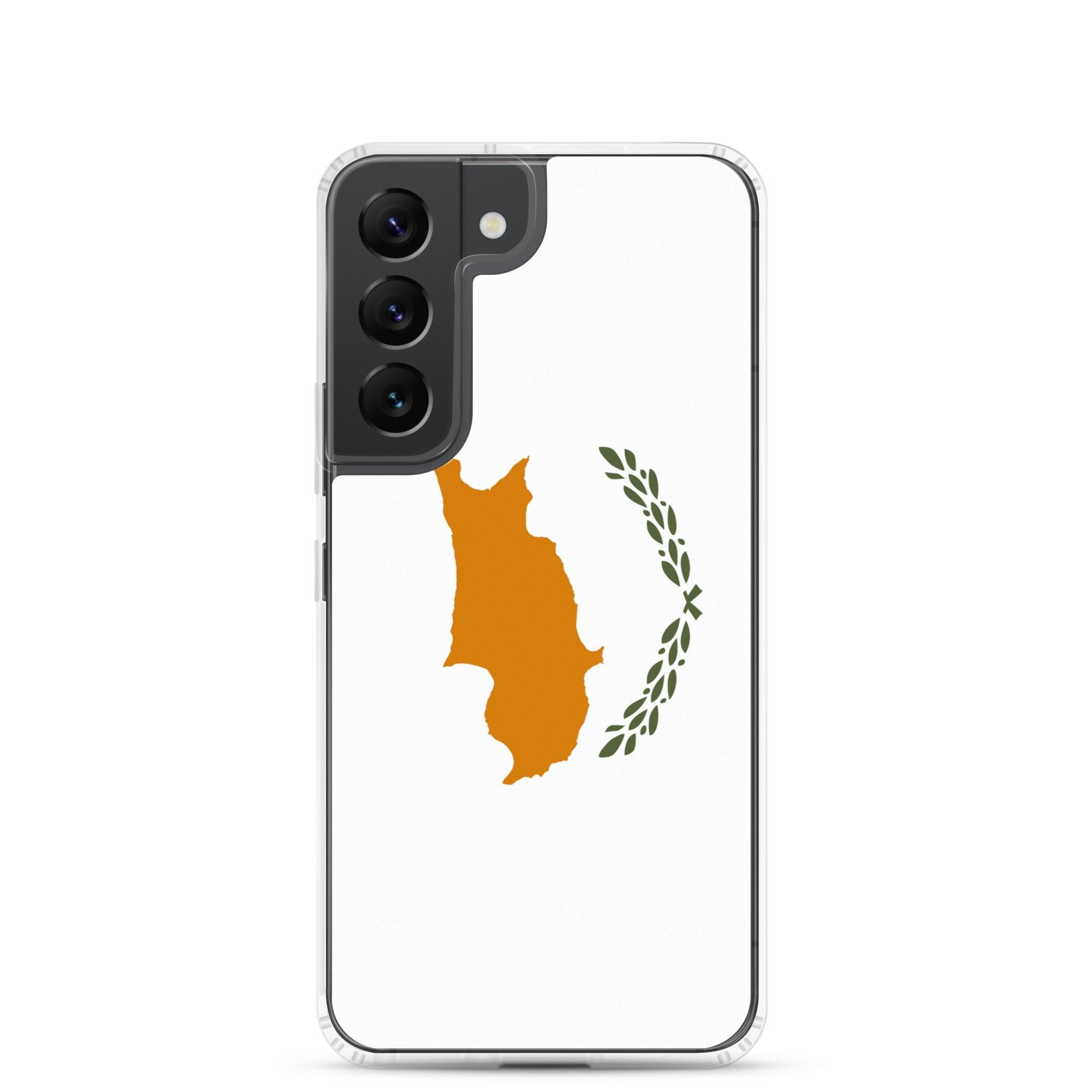 Coque de téléphone avec le drapeau de Chypre, en TPU, offrant une protection élégante et durable.