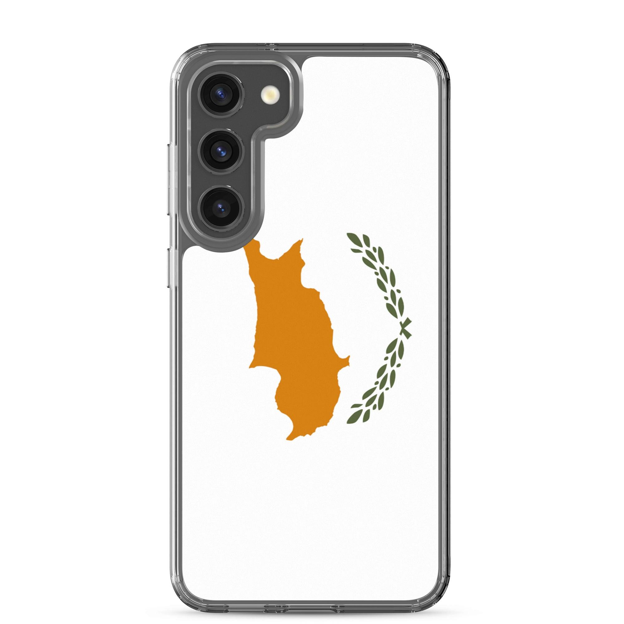 Coque de téléphone avec le drapeau de Chypre, en TPU, offrant une protection élégante et durable.