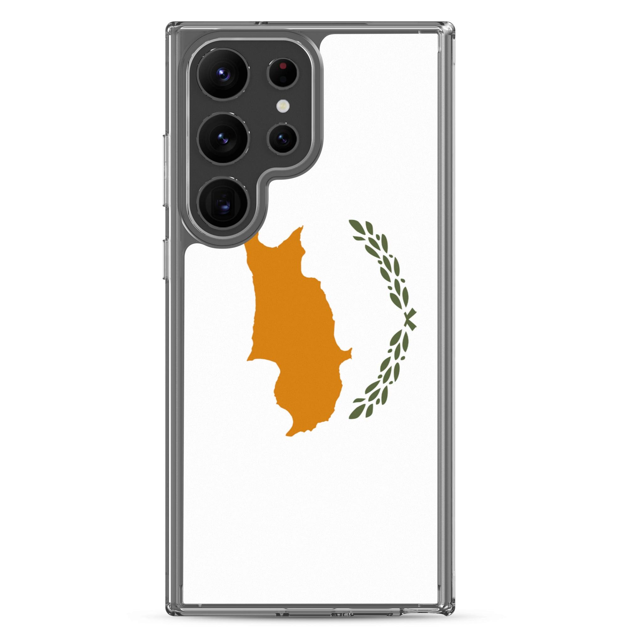 Coque de téléphone avec le drapeau de Chypre, en TPU, offrant une protection élégante et durable.