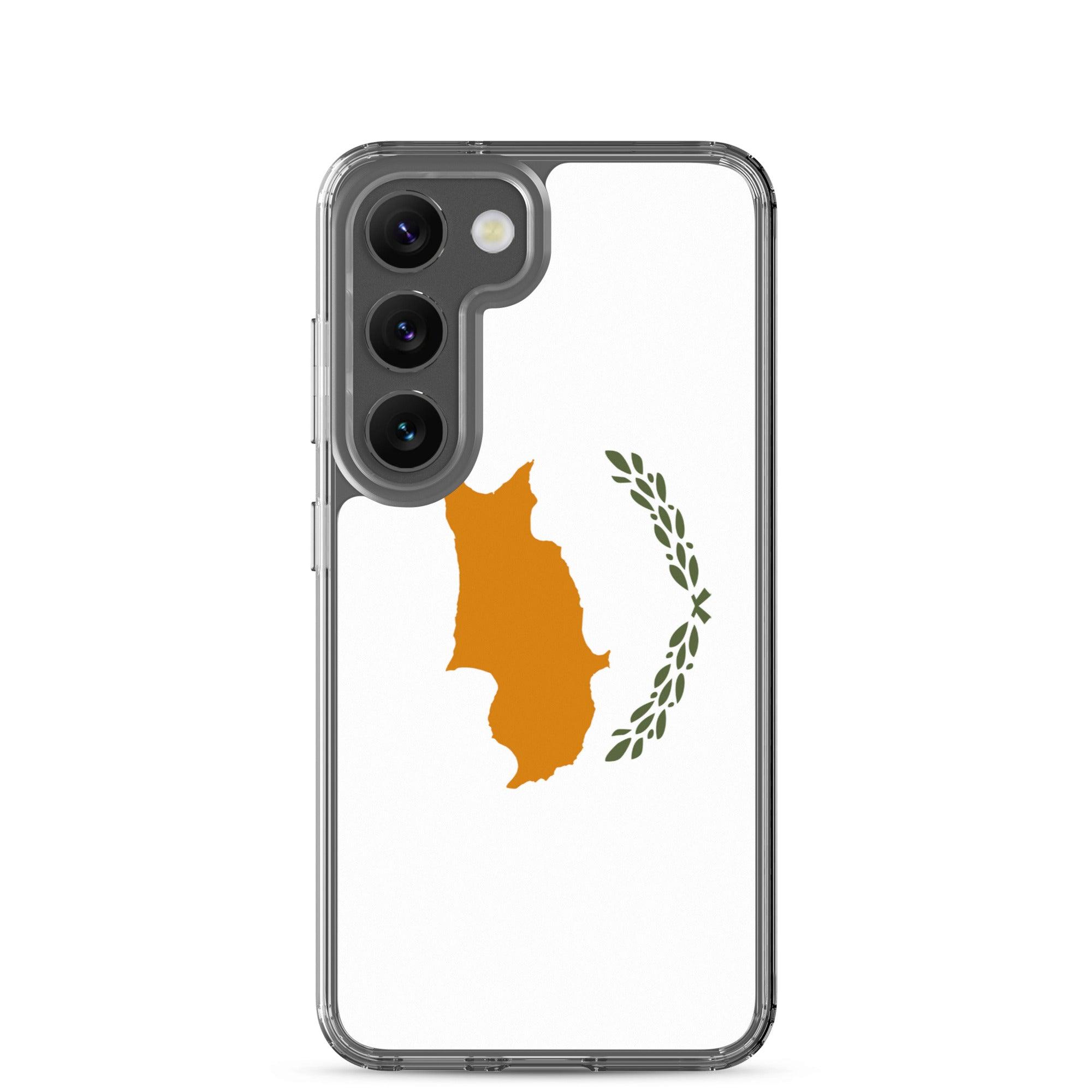 Coque de téléphone avec le drapeau de Chypre, en TPU, offrant une protection élégante et durable.