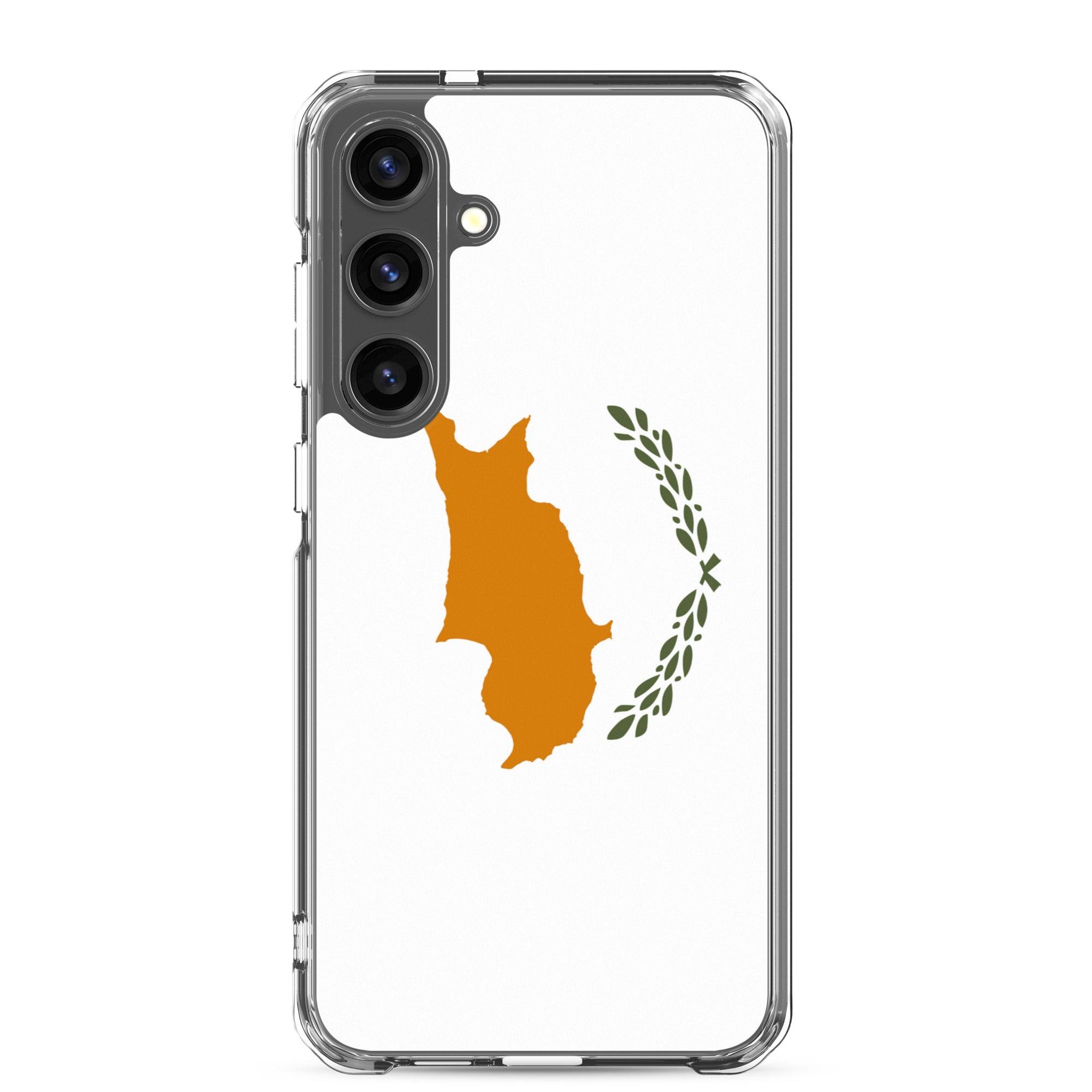 Coque de téléphone avec le drapeau de Chypre, en TPU, offrant une protection élégante et durable.