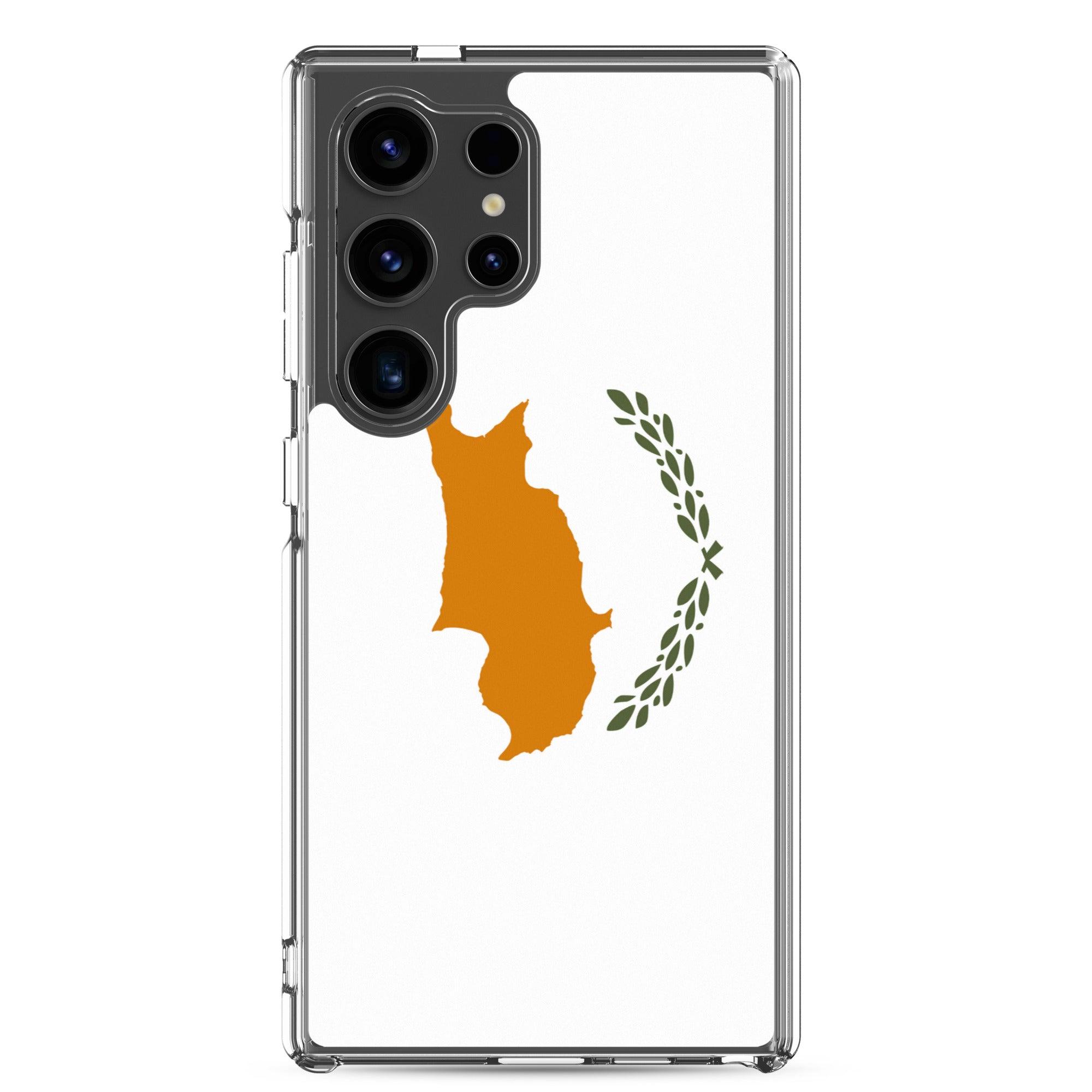 Coque de téléphone avec le drapeau de Chypre, en TPU, offrant une protection élégante et durable.