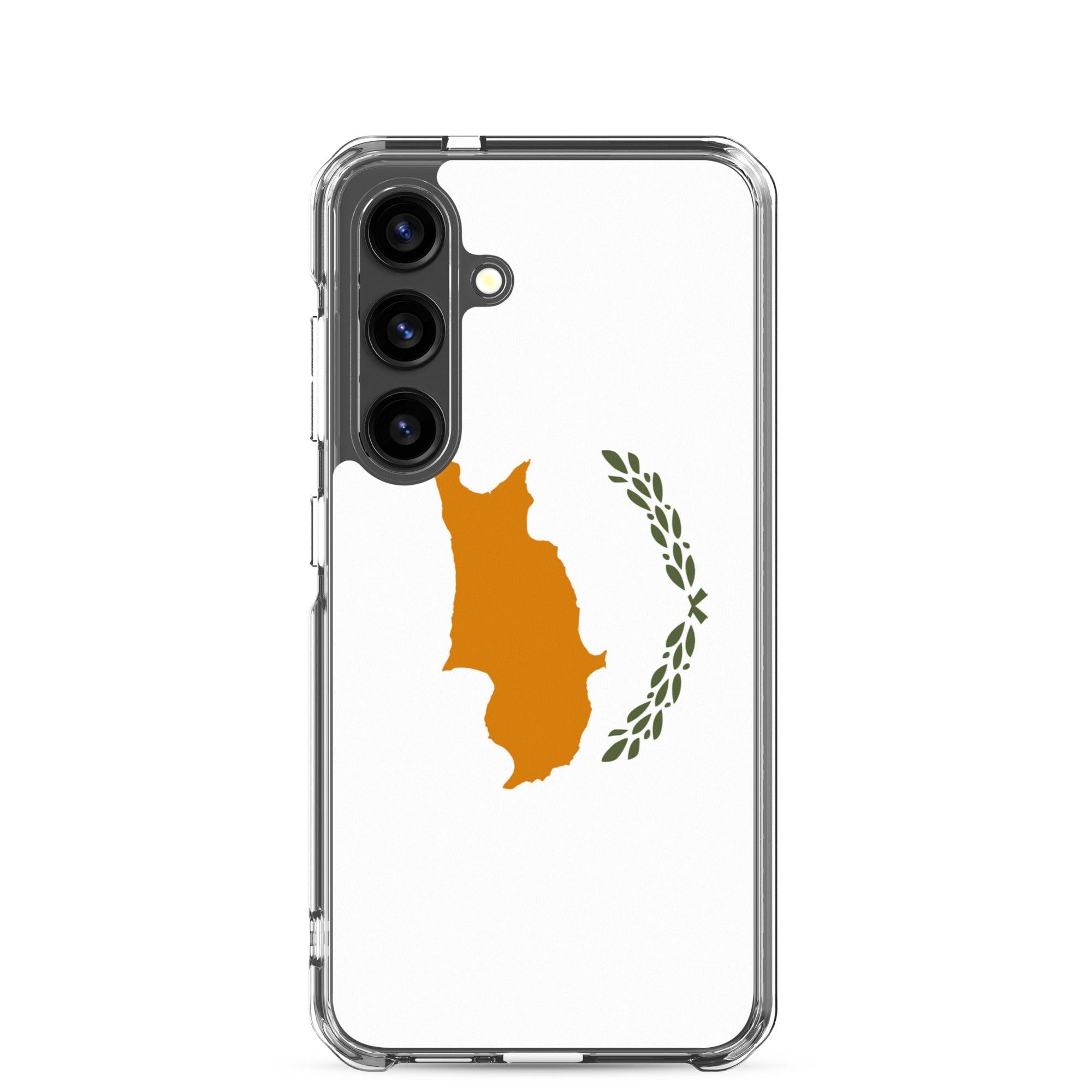 Coque de téléphone avec le drapeau de Chypre, en TPU, offrant une protection élégante et durable.