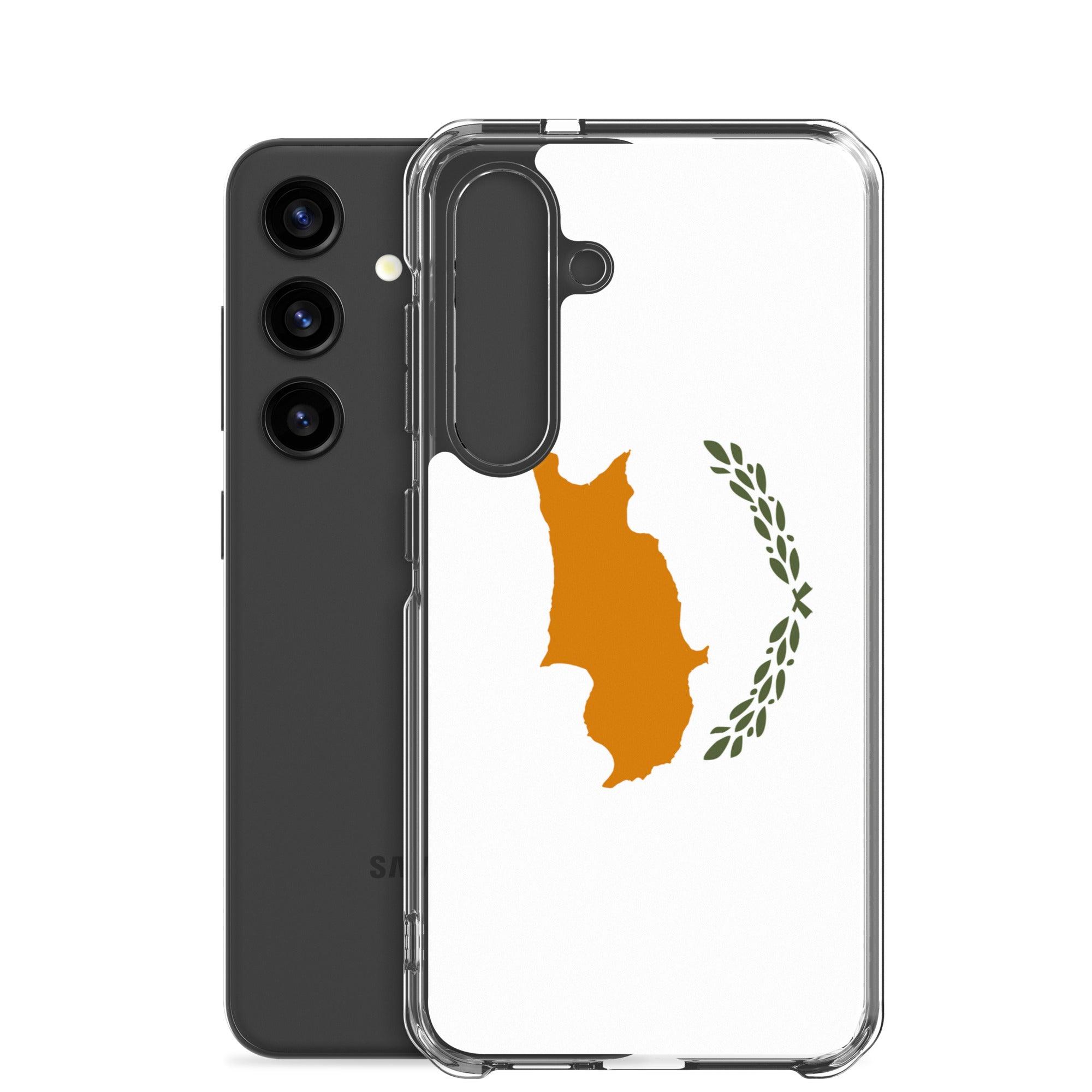 Coque de téléphone avec le drapeau de Chypre, en TPU, offrant une protection élégante et durable.