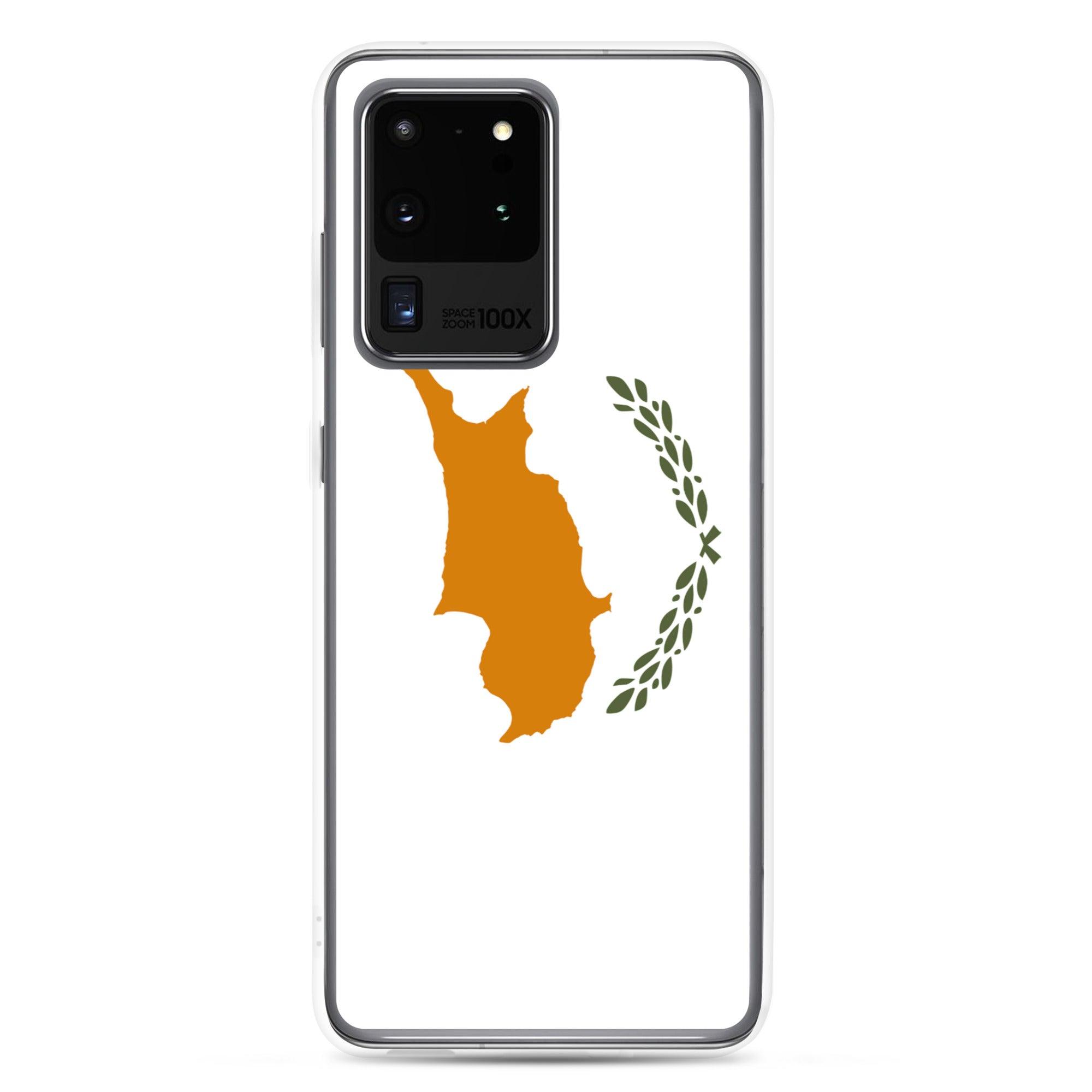 Coque de téléphone avec le drapeau de Chypre, en TPU, offrant une protection élégante et durable.