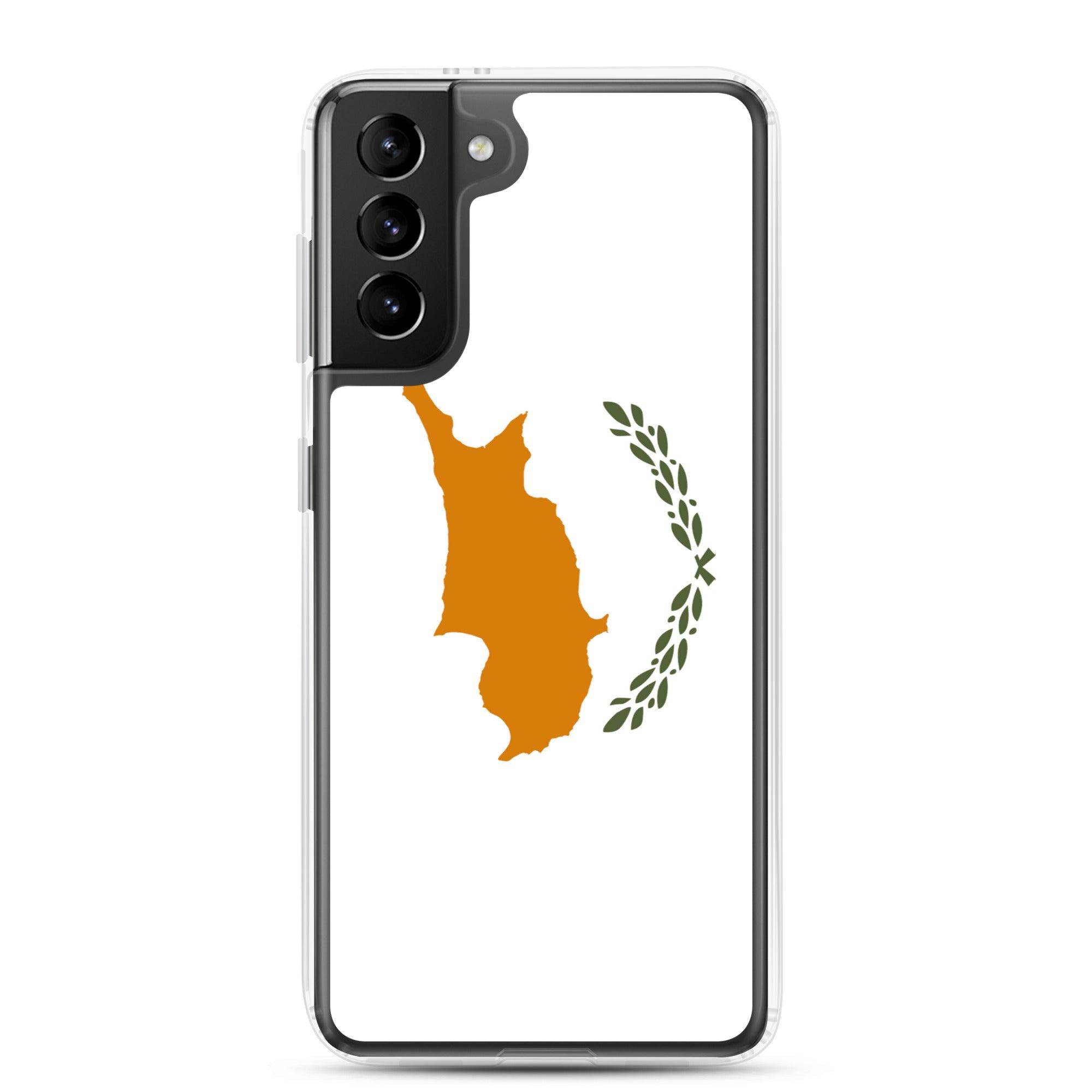 Coque de téléphone avec le drapeau de Chypre, en TPU, offrant une protection élégante et durable.