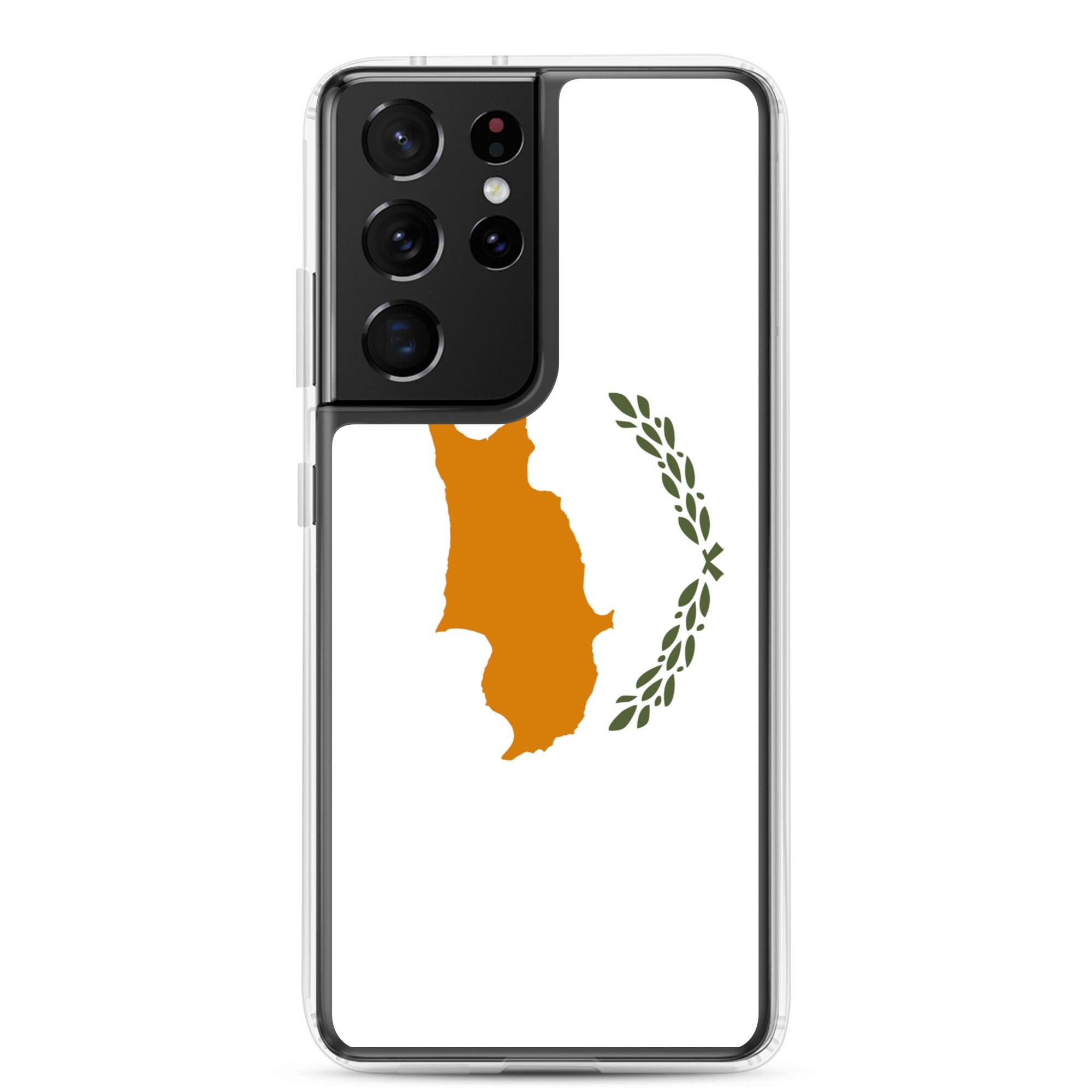 Coque de téléphone avec le drapeau de Chypre, en TPU, offrant une protection élégante et durable.