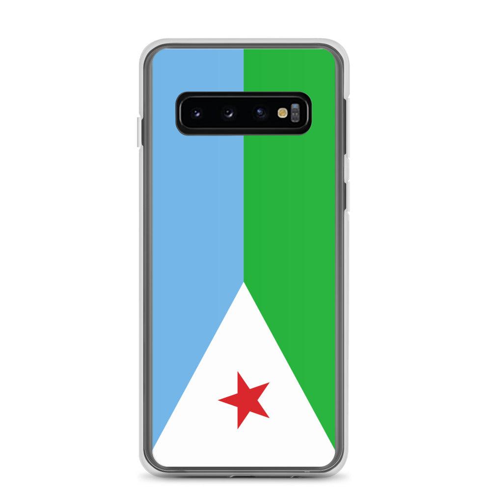 Coque de téléphone avec le drapeau de Djibouti, en TPU, offrant une protection élégante et durable.