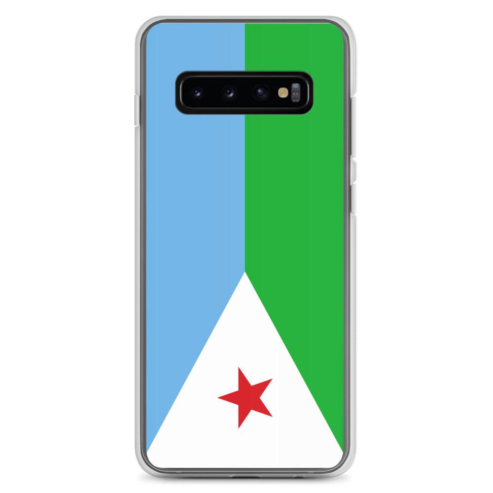 Coque de téléphone avec le drapeau de Djibouti, en TPU, offrant une protection élégante et durable.