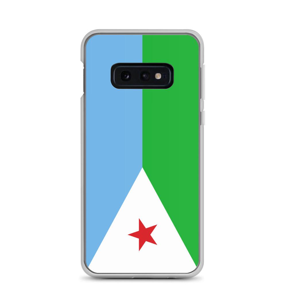 Coque de téléphone avec le drapeau de Djibouti, en TPU, offrant une protection élégante et durable.