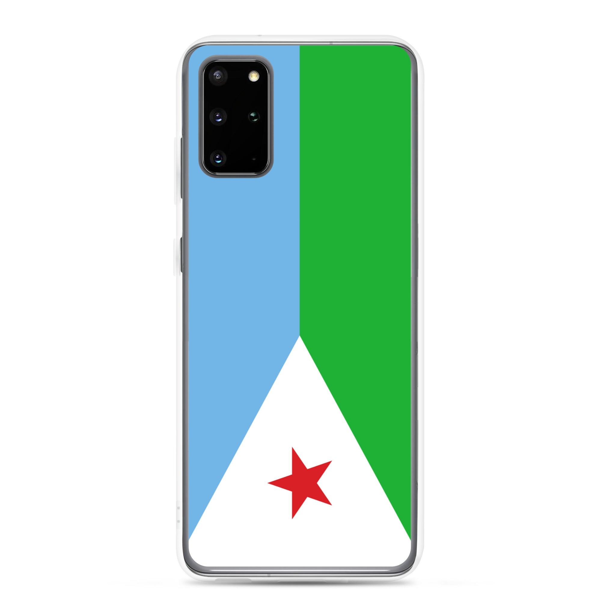 Coque de téléphone avec le drapeau de Djibouti, en TPU, offrant une protection élégante et durable.