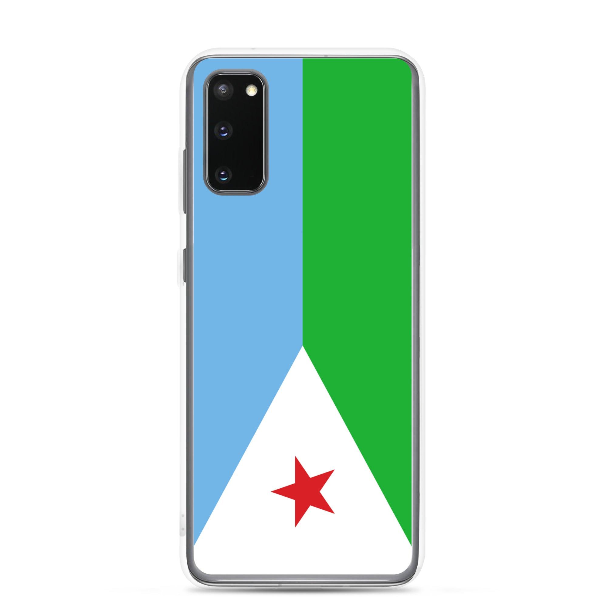 Coque de téléphone avec le drapeau de Djibouti, en TPU, offrant une protection élégante et durable.