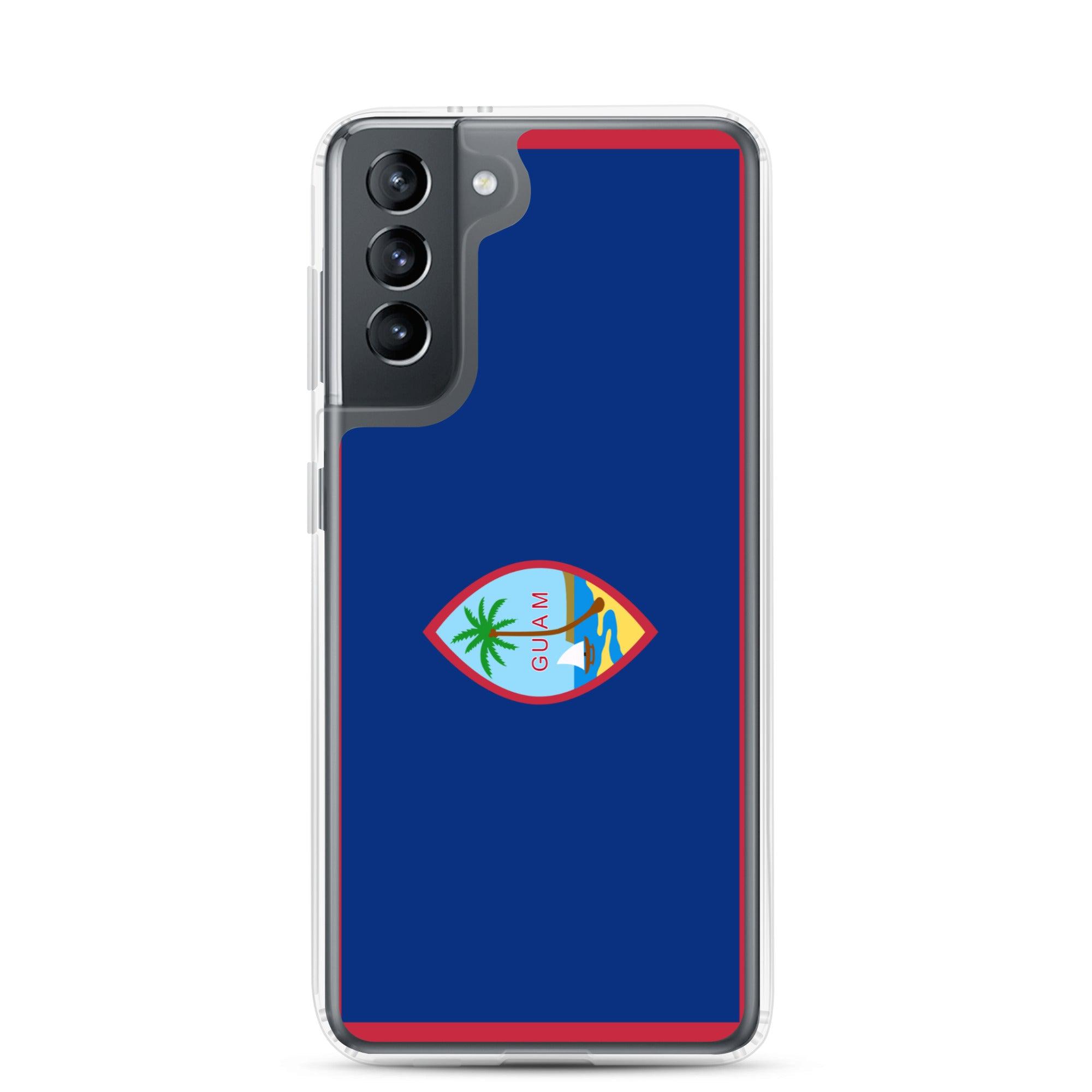 Coque de téléphone avec le drapeau de Guam, en TPU, offrant une protection élégante et durable.