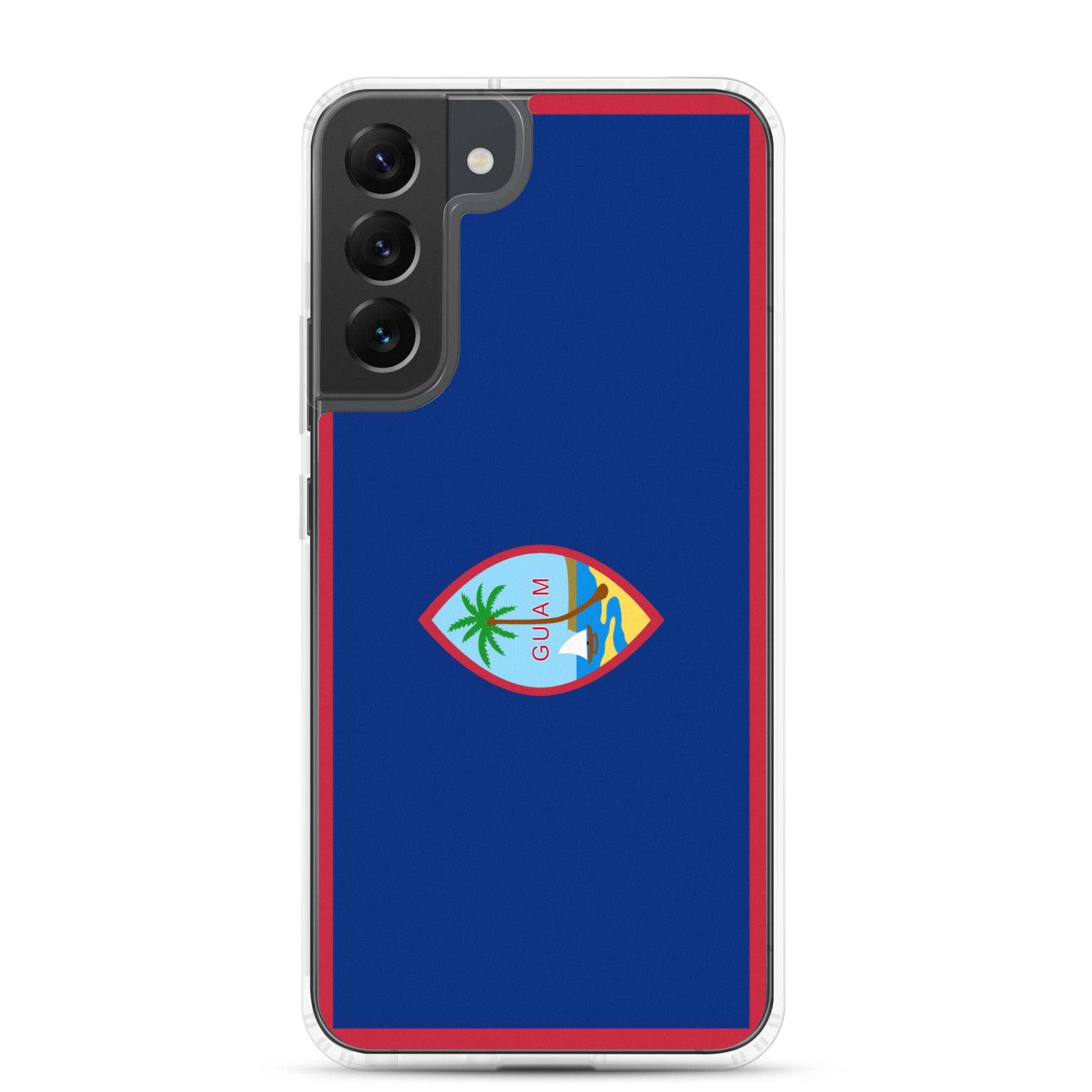 Coque de téléphone avec le drapeau de Guam, en TPU, offrant une protection élégante et durable.