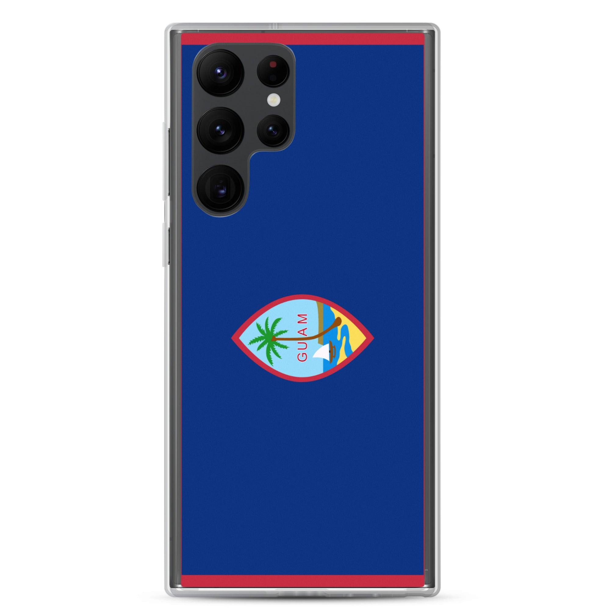 Coque de téléphone avec le drapeau de Guam, en TPU, offrant une protection élégante et durable.